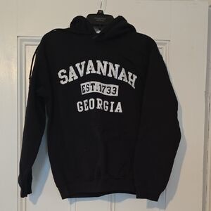 Gildan Black Collegiate Hoodie Sweatshirt
